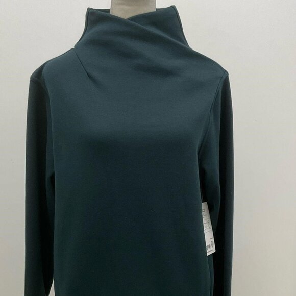 Athleta Cozy Karma Twist Neck Sweatshirt in Cypress Size M NWT - Picture 6 of 9